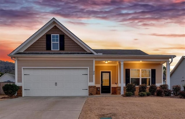 craftsman-style house featuring a garage