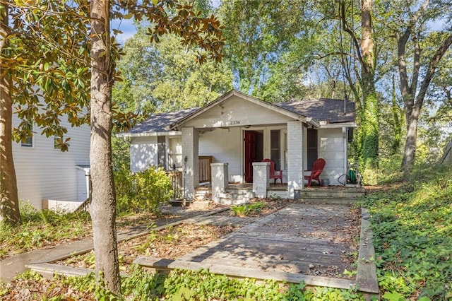 bungalow-style home featuring a porch