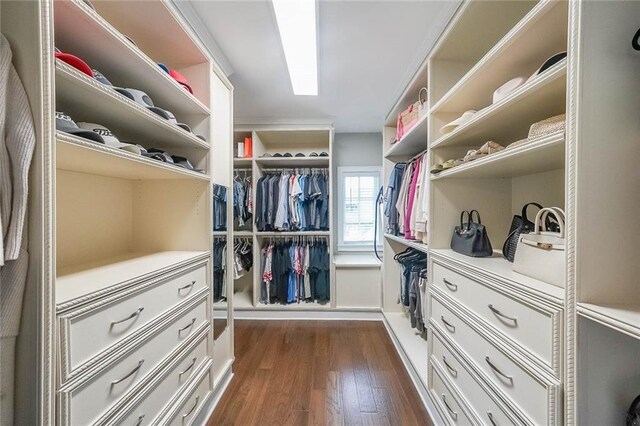 6626 Sterling Dr, Sandy Springs, GA 30328 - walk in closet with dark wood finished floors