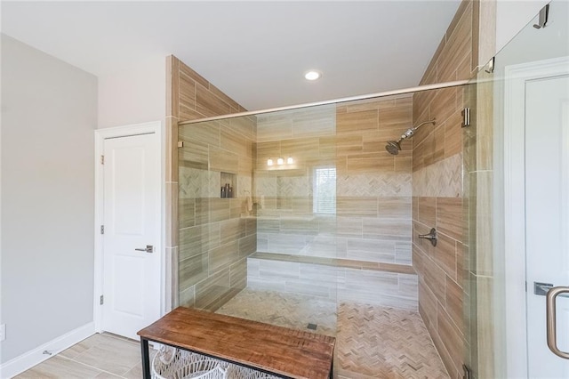 6626 Sterling Dr, Sandy Springs, GA 30328 - full bath featuring a shower stall, recessed lighting, and baseboards