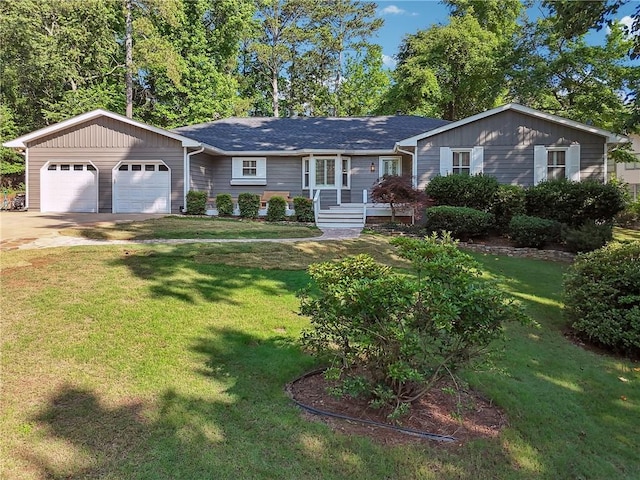 2655 Nesbit Trl, Alpharetta, GA 30022 - ranch-style home with an attached garage, concrete driveway, and a front yard