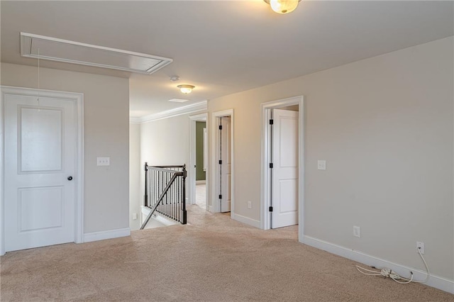 146 Blackgum Trce, Dallas, GA 30132 - unfurnished room featuring attic access, baseboards, and light colored carpet