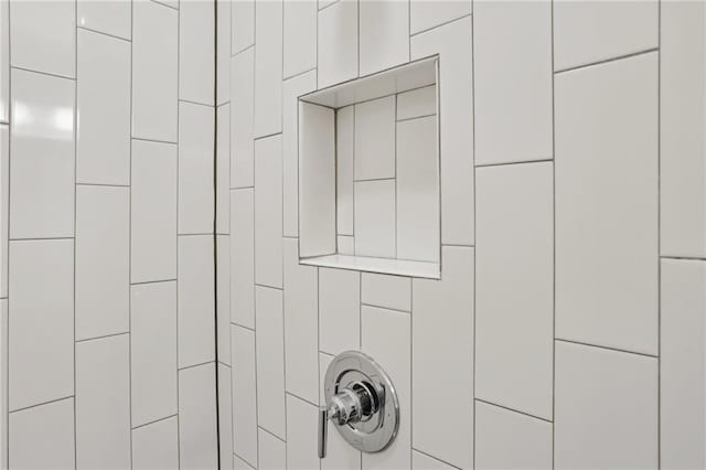 details with tiled shower