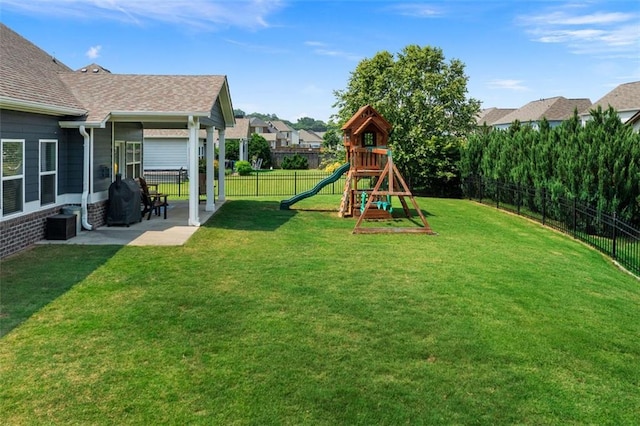 17 Twelve Oaks Dr SE, Cartersville, GA 30120 - view of yard with a playground, a patio, and a residential view