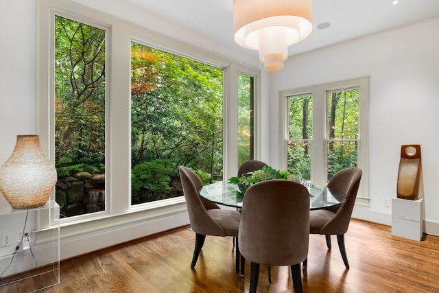 view of sunroom / solarium