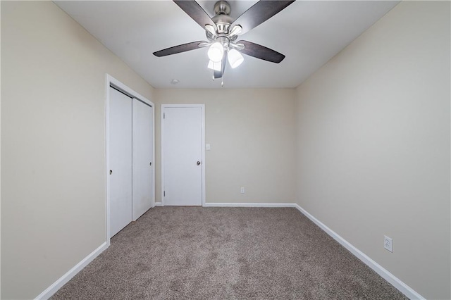 2104 Barbara Ln, Decatur, GA 30032 - unfurnished bedroom with light carpet, a closet, and ceiling fan