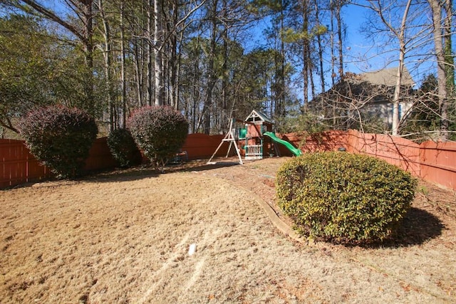 exterior space featuring a fenced backyard