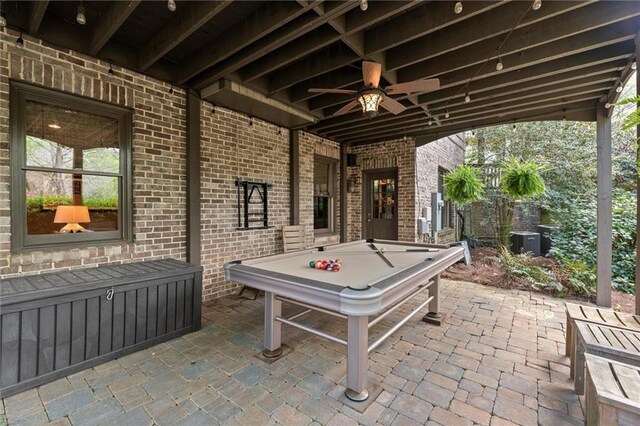 3749 Watkins Pl NE, Brookhaven, GA 30319 - view of patio with ceiling fan and cooling unit