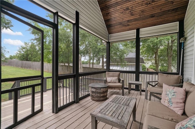 166 Woodford Way SE, Calhoun, GA 30701 - sunroom featuring lofted ceiling and an outdoor living space