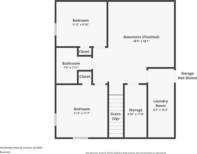 166 Woodford Way SE, Calhoun, GA 30701 - property floor plan