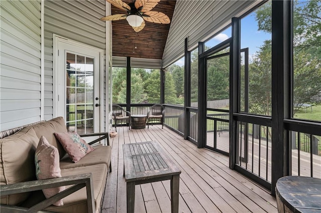 166 Woodford Way SE, Calhoun, GA 30701 - sunroom / solarium with ceiling fan, outdoor lounge area, and plenty of natural light