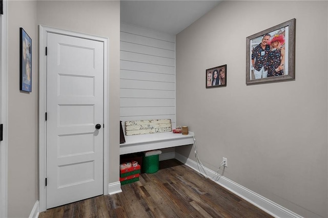 interior space featuring dark hardwood / wood-style floors