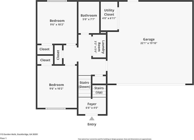 113 Garden Walk, Stockbridge, GA 30281 - view of floor plan / room layout