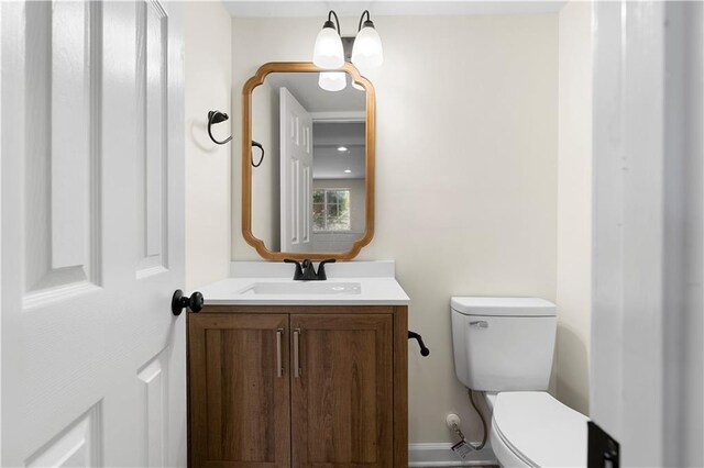 1275 Muirforest Way, Stone Mountain, GA 30088 - half bathroom featuring toilet and vanity