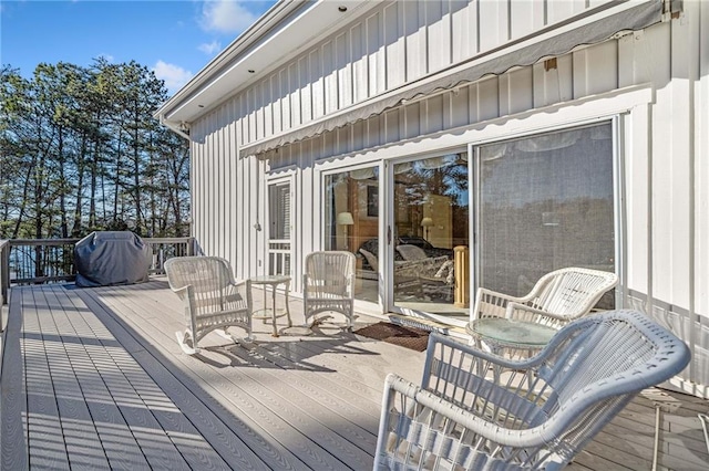 deck with grilling area