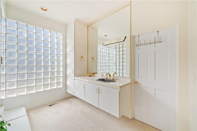 bathroom with visible vents and a sink