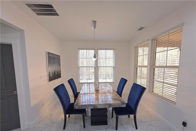 view of dining area