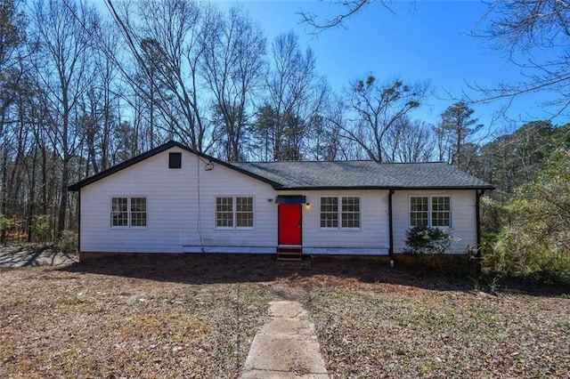 single story home featuring entry steps