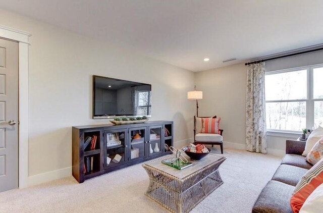 view of carpeted living room