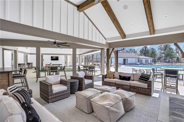 view of patio with outdoor lounge area