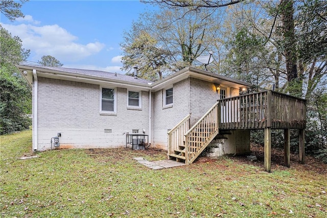 2791 Mcafee Rd, Decatur, GA 30032 - back of property with a lawn and a deck