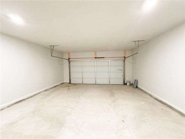 garage with baseboards