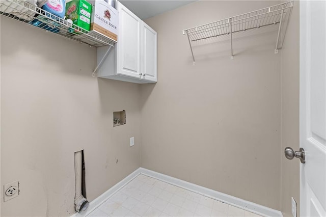 4648 Glenshire Pl, Atlanta, GA 30338 - clothes washing area with hookup for a washing machine, cabinet space, and baseboards