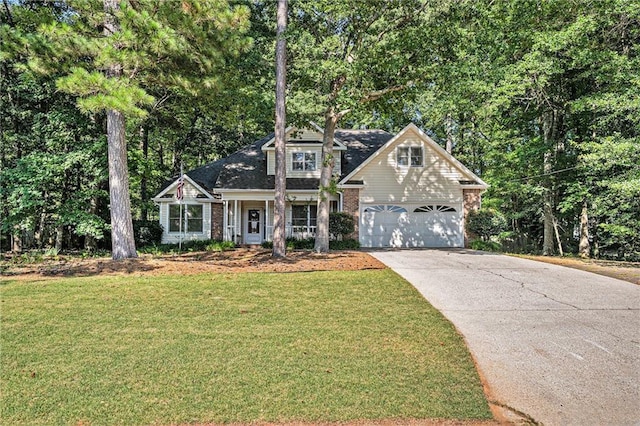2130 Hampton Trl SE, Conyers, GA 30013 - craftsman inspired home with concrete driveway, a front lawn, brick siding, and an attached garage