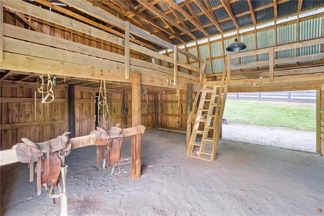 view of horse barn