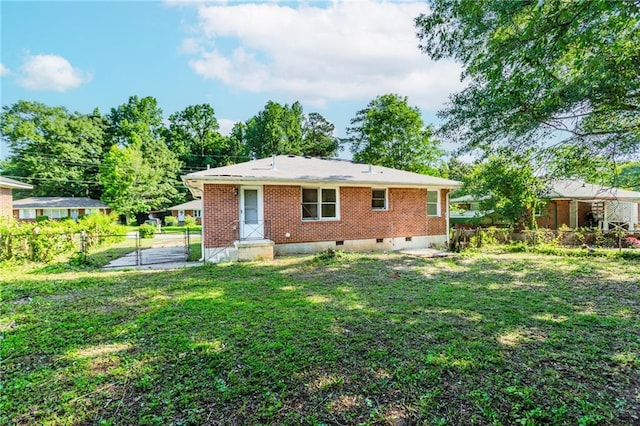 1167 Sanders Dr, Morrow, GA 30260 - rear view of property with a gate, crawl space, and brick siding