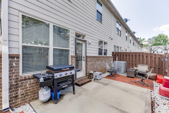 view of patio / terrace with area for grilling