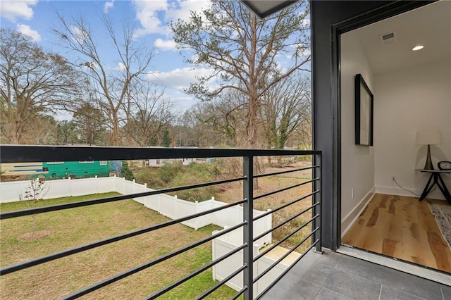 balcony with visible vents