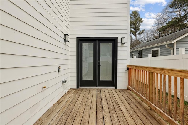 wooden deck with fence