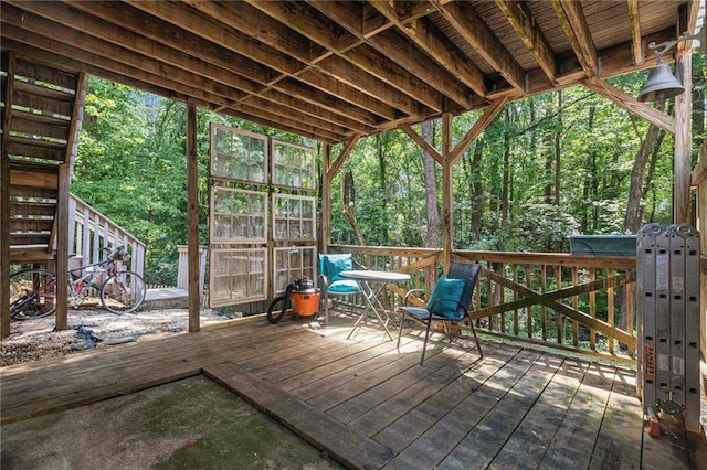 1402 Mclendon Dr, Decatur, GA 30033 - wooden terrace featuring stairway