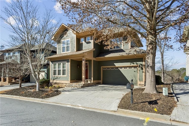 view of front of home featuring a garage