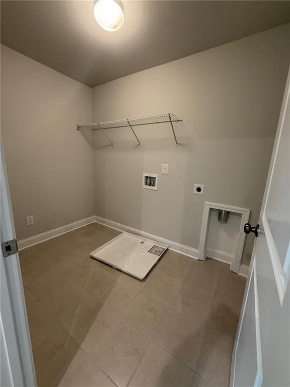 4266 Mulberry Pass Ct, Hoschton, GA 30548 - washroom featuring hookup for a washing machine, electric dryer hookup, and tile patterned floors