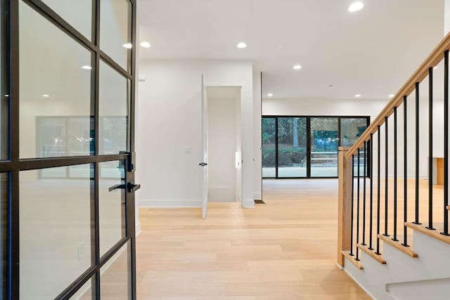 interior space with light wood-type flooring