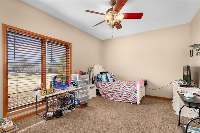 104 Aspen Dr NE, Calhoun, GA 30701 - carpeted bedroom with baseboards and a ceiling fan
