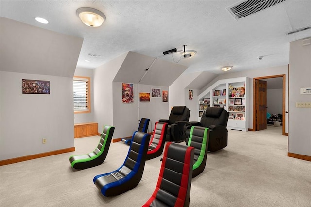 104 Aspen Dr NE, Calhoun, GA 30701 - rec room with baseboards, light carpet, and a textured ceiling
