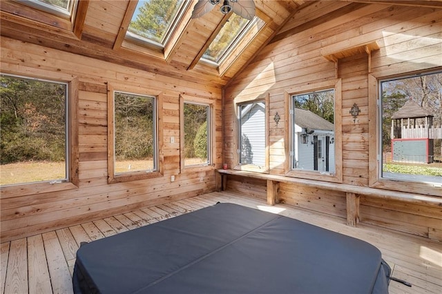 104 Aspen Dr NE, Calhoun, GA 30701 - unfurnished sunroom featuring a skylight