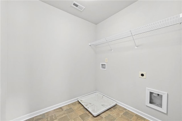 1566 Wilson Manor Cir, Lawrenceville, GA 30045 - washroom featuring hookup for a washing machine, visible vents, hookup for an electric dryer, laundry area, and baseboards