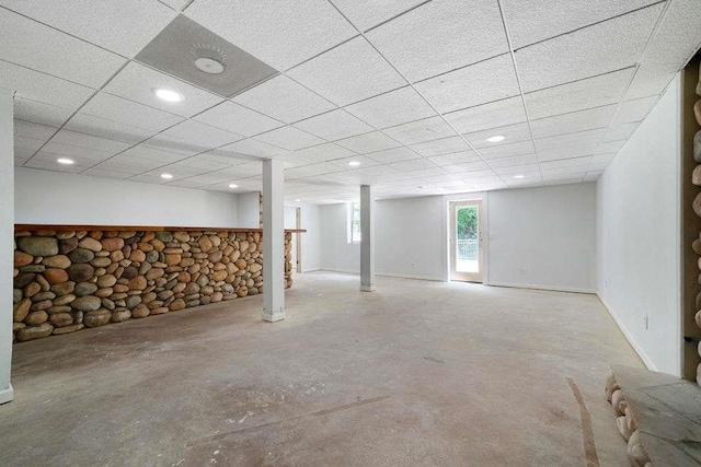 1460 Bakers Bridge Rd, Douglasville, GA 30134 - below grade area featuring a drop ceiling and recessed lighting