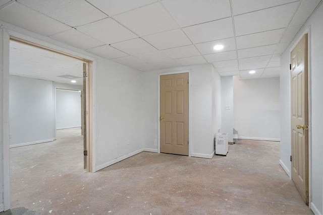 1460 Bakers Bridge Rd, Douglasville, GA 30134 - basement featuring baseboards, a paneled ceiling, and recessed lighting