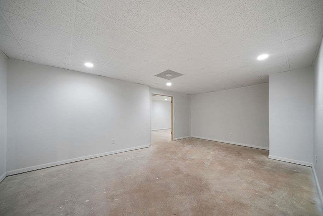 1460 Bakers Bridge Rd, Douglasville, GA 30134 - spare room featuring concrete floors, baseboards, and recessed lighting