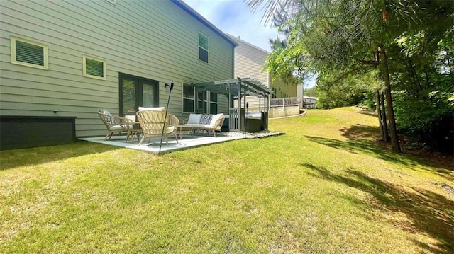 109 Red Fox Dr, Dallas, GA 30157 - view of green lawn featuring a patio and a pergola