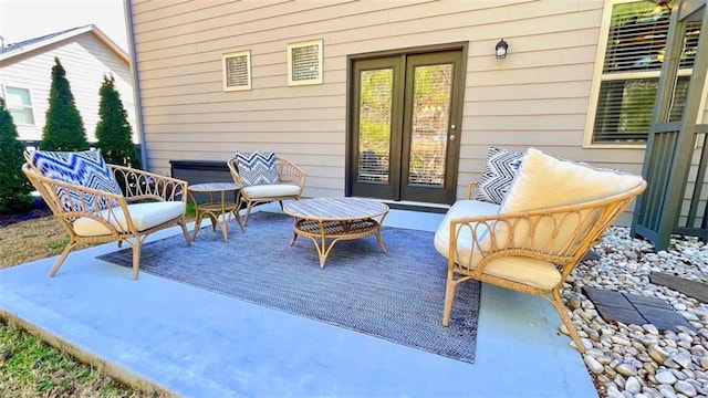 109 Red Fox Dr, Dallas, GA 30157 - view of patio / terrace featuring french doors