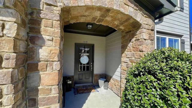 109 Red Fox Dr, Dallas, GA 30157 - property entrance with stone siding