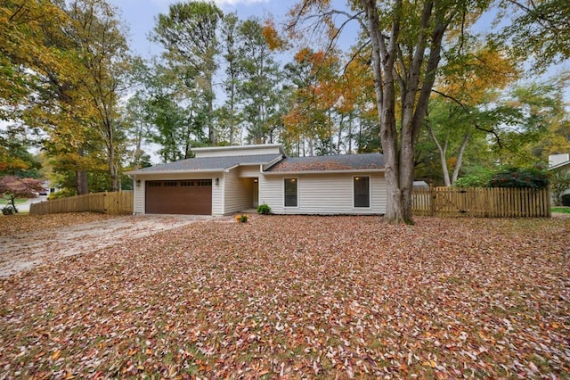 ranch-style house with a garage