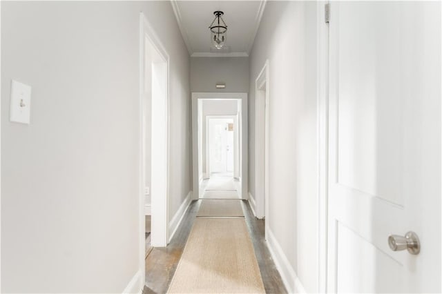 1232 Lucile Ave SW, Atlanta, GA 30310 - hallway featuring wood finished floors, crown molding, and attic access