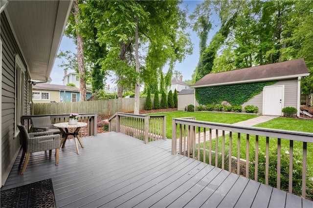 1232 Lucile Ave SW, Atlanta, GA 30310 - wooden deck featuring a storage shed and a fenced backyard
